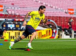 El argentino podría reintegrarse a la plantilla de Quique Setién el lunes, antes del primer partido de reanudación de la liga, el sábado en Mallorca. TWITTER / @FCBarcelona