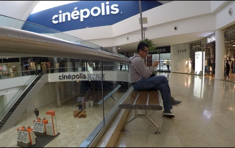 Las salas exhibidoras están cerradas desde el pasado 25 de marzo y aún no se cuenta con fecha precisa de apertura. EL INFORMADOR/ARCHIVO