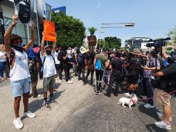 Miembros de la FEU exigieron dar certeza de encontrar a todos los compañeros que hasta este momento aún se están buscando. EL INFORMADOR/G. Gallo