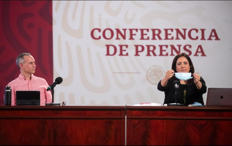 Hugo López-Gatell Ramírez reiteró que aquellas personas que decidan usar cubrebocas están en su derecho de hacerlo, siempre y cuando lo hagan de manera correcta. TWITTER/@HLGatell