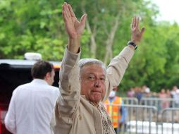 López Obrador explica qué entidades visitaría en las tres rutas que contempla. EFE / A. Cupul