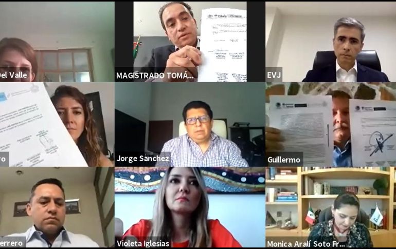 Imagen del acto protocolario de la firma del convenio interinstitucional para el Observtorio de la participación política de las mujeres en Jalisco. YOUTUBE/Iepc Jalisco