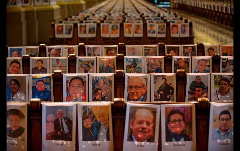 La catedral de Lima ofició la misa del Corpus Christi en homenaje a las víctimas del coronavirus. AFP/E. Benavides