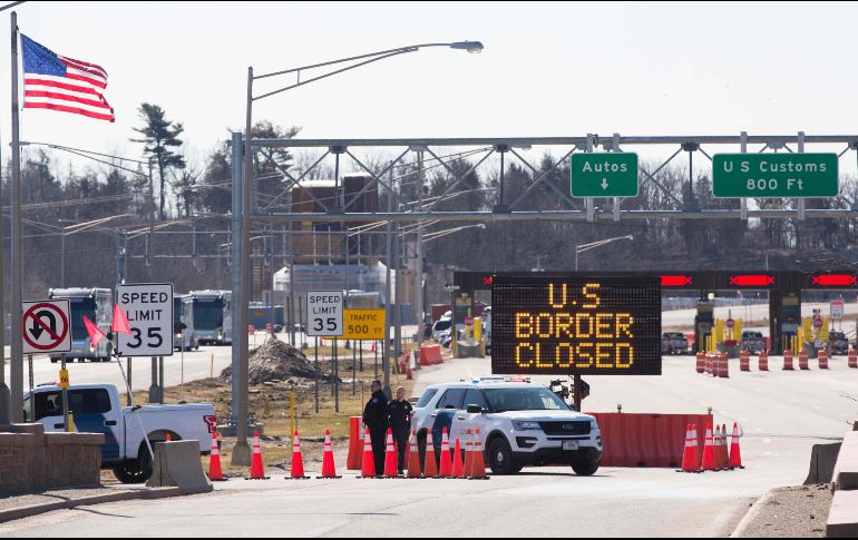 La frontera internacional entre Estados Unidos y Canadá, la más larga del mundo, se cerró de forma bilateral el 21 de marzo. AFP / ARCHIVO