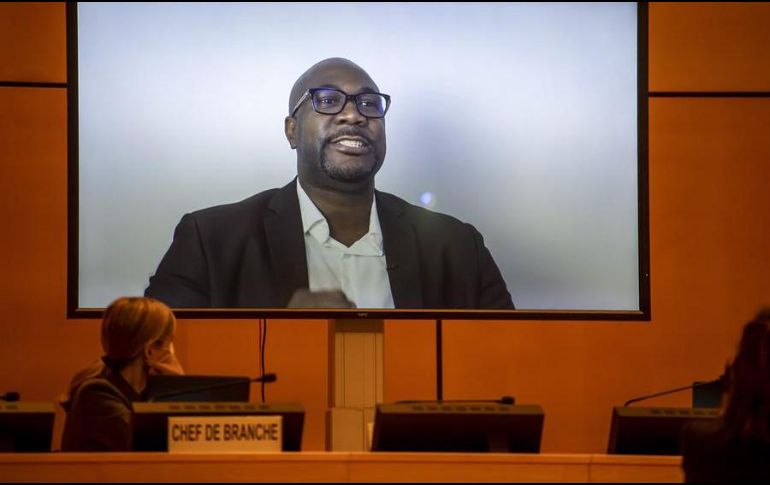 El Consejo de Derechos Humanos de la ONU en Ginebra inició este miércoles un debate sobre el racismo y la violencia policial. EFE/M. Trezzini