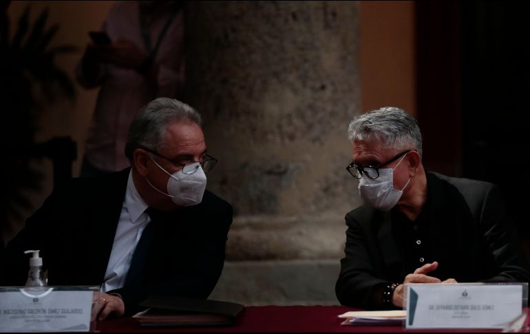 En la comparecencia ante el Congreso también participó Macedonio Tamez, coordinador del Gabinete de Seguridad. EL INFORMADOR/F. Atilano