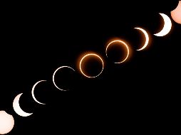 Los eclipse anulares se producen cuando la Luna llena se coloca justo delante del Sol sin taparlo por completo, lo que crea una especie de aureola brillante o anillo de fuego alrededor de nuestro satélite. AFP / ARCHIVO