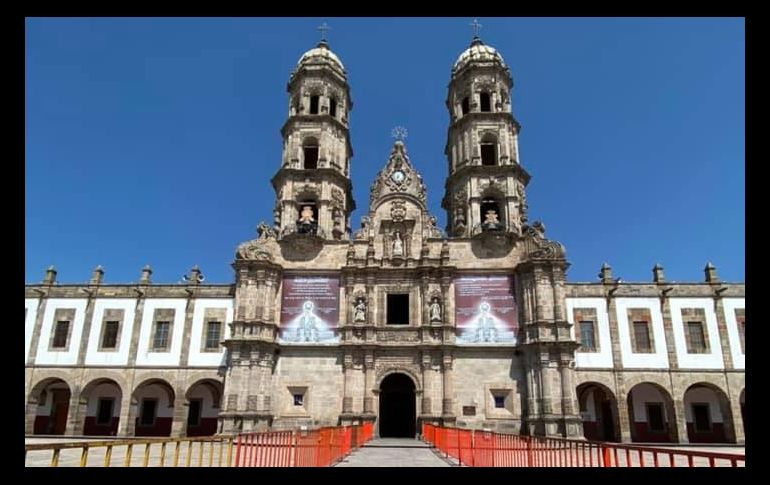 La reapertura del sitio religioso se realiza en medio de extremas medidas de precaución e higiene. FACEBOOK/Basílica de Zapopan