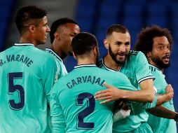 Karim Benzema hizo el segundo en una gran acción personal. EFE / J. Herrero