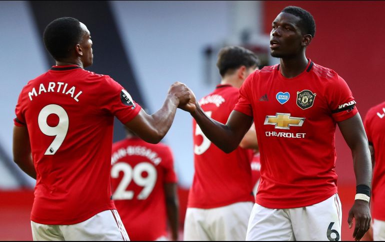 No sufrió nada el United, que pudo hacer aún más goles pero se reservó para que fuera Martial el que completase su triplete. EFE / M. Steele