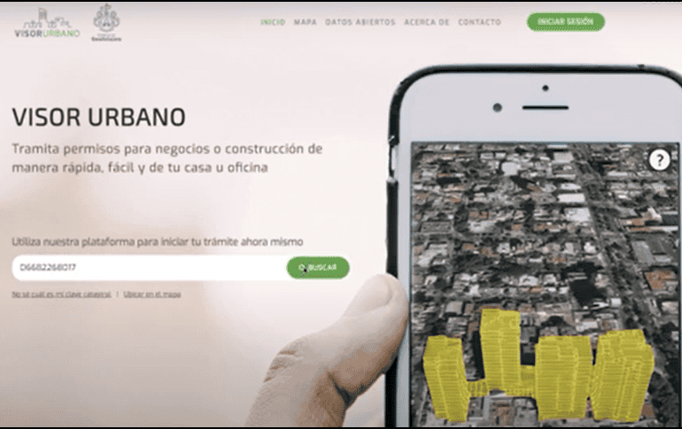 Una de las herramientas digitales implementadas por la administración tapatía es Visor Urbano. ESPECIAL / Gobierno de Guadalajara