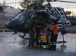 Para el rescate se hizo uso del helicóptero Halcón del municipio. ESPECIAL