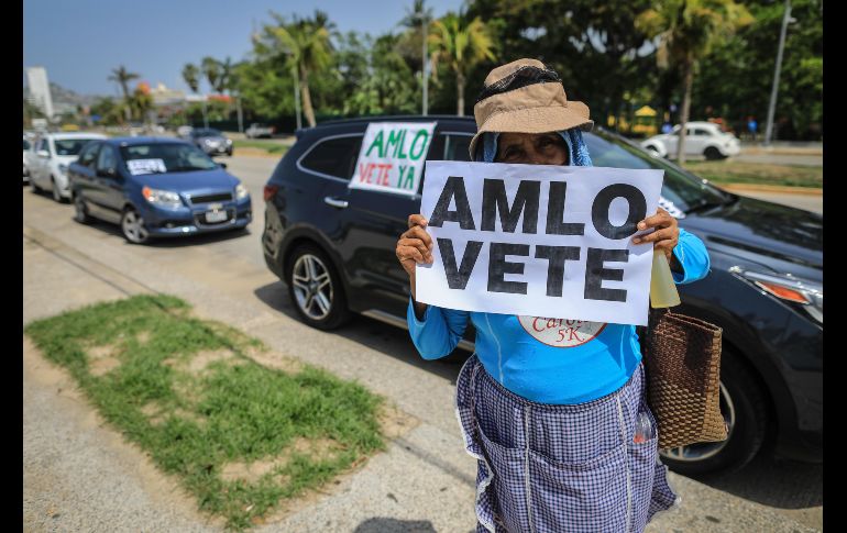 La protesta en Acapulco, Guerrero. EFE/D. Guzmán