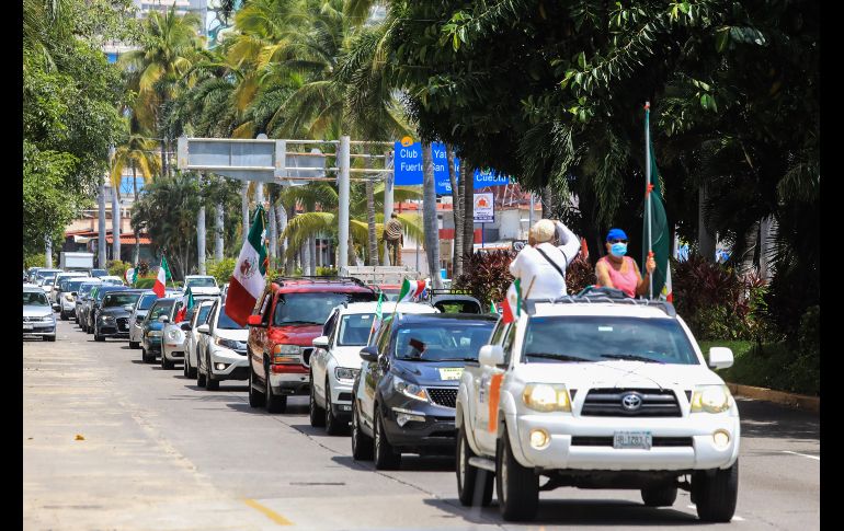 La protesta en Acapulco, Guerrero. EFE/D. Guzmán