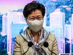 En un mensaje durante el consejo de la ONU, la jefa ejecutiva de Hong Kong, Carrie Lam defendió 