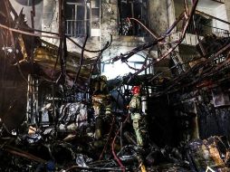 La explosión se produjo en el sótano de la clínica, donde están almacenadas bombonas de gas. AFP/A. Kholousi