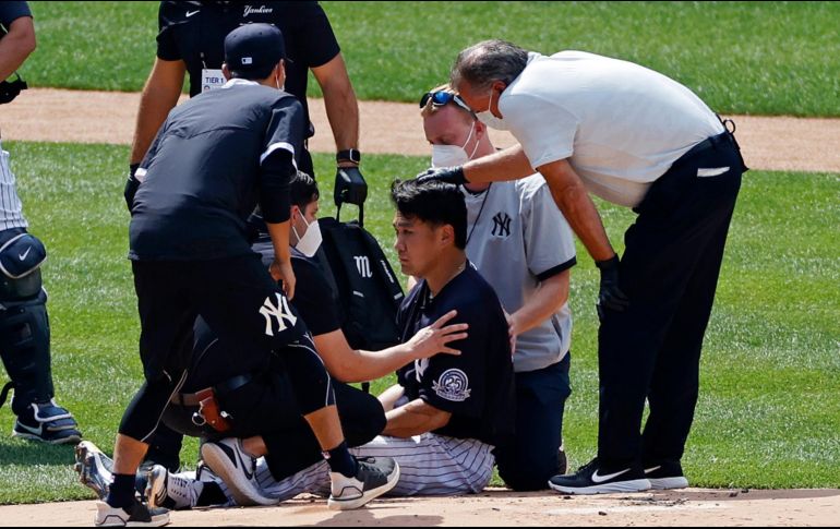 Tanaka, diestro dentro de la rotación de abridores en Nueva York, lanzaba como si fuera un juego simulado desde el montículo, por lo que no ocupó la pantalla protectora. AP / A. Hunger