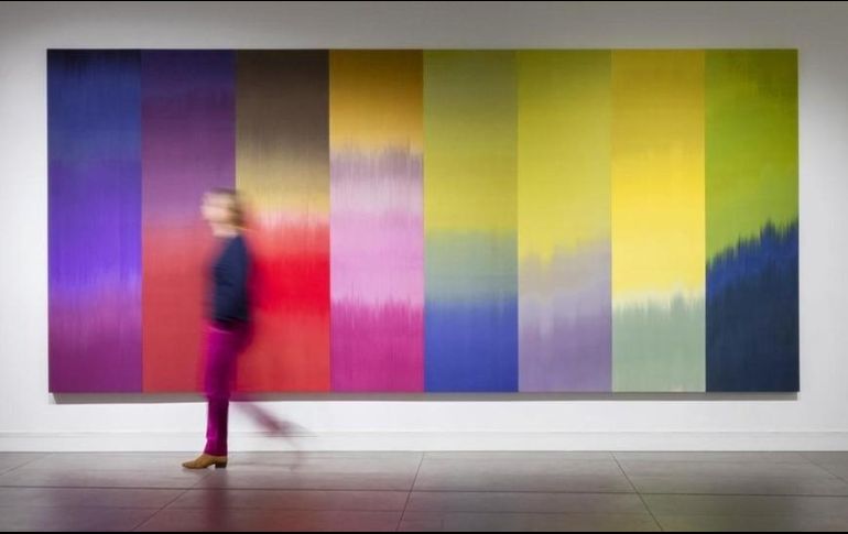 Las obras de Ptolomeo Mann en textiles tejidos exploran combinaciones de colores inusuales. RUTH WARD