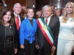 En su cuenta de Twitter, Ivanka Trump difunde la fotografía que se tomó junto con el Ejecutivo federal y su esposa el 1 de diciembre de 2018. TWITTER/ @IvankaTrump