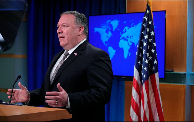 Pompeo aseguró hoy que la OMS es responsable de “no haber prevenido una pandemia global”. AP / T. Brenner