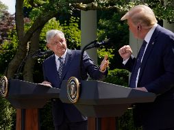 López Obrador y Trump en la Casa Blanca, en Washington, DC. AP/E. Vucci