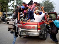 Un grupo de migrantes hondureños emprende una caravana rumbo a EU desde la ciudad de San Pedro Sula (Honduras). EFE/ARCHIVO
