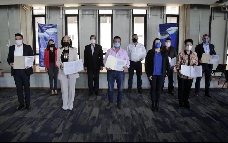 El convenio se celebró en conjunto con El Salto, San Pedro Tlaquepaque, Zapopan, Tonalá y Zapotlanejo. ESPECIAL/Gobierno de Jalisco