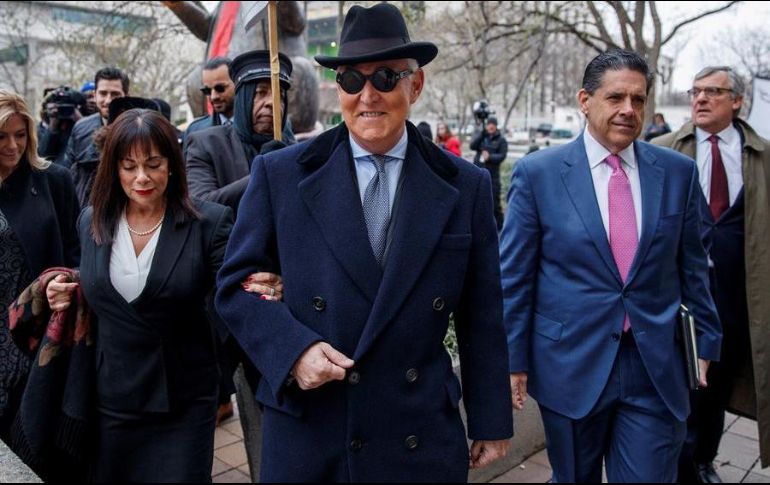 Stone fue sentenciado en febrero a 40 meses de cárcel por obstruir una investigación del Congreso vinculada a la trama rusa. EFE/S. Thew