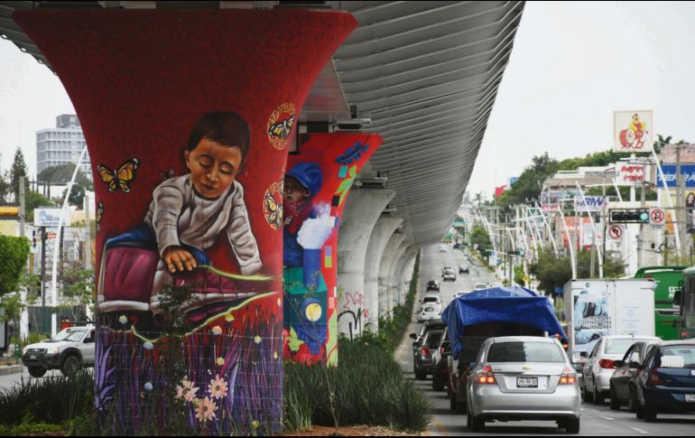 TRAZA JALISCO. Las columnas de la Línea 3 del Tren Eléctrico se llenarán de arte. 