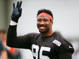 Garrett tuvo 10 capturas en 10 partidos la temporada pasada, pero fue suspendido los últimos seis juegos por golpear a Mason Rudolph con el casco del mariscal de campo de los Steelers de Pittsburgh durante un pleito al final de su juego el 14 de noviembre. AP