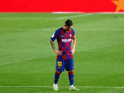 Messi se mostró decepcionado por el nivel del equipo ante el Osasuna. AP / J. Monfort