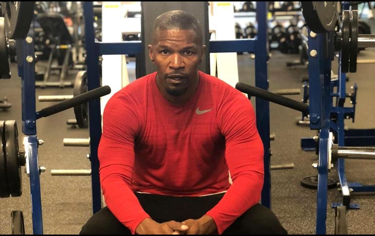 Jamie Foxx. El actor posa durante una de sus sesiones de ejercicio. ESPECIAL