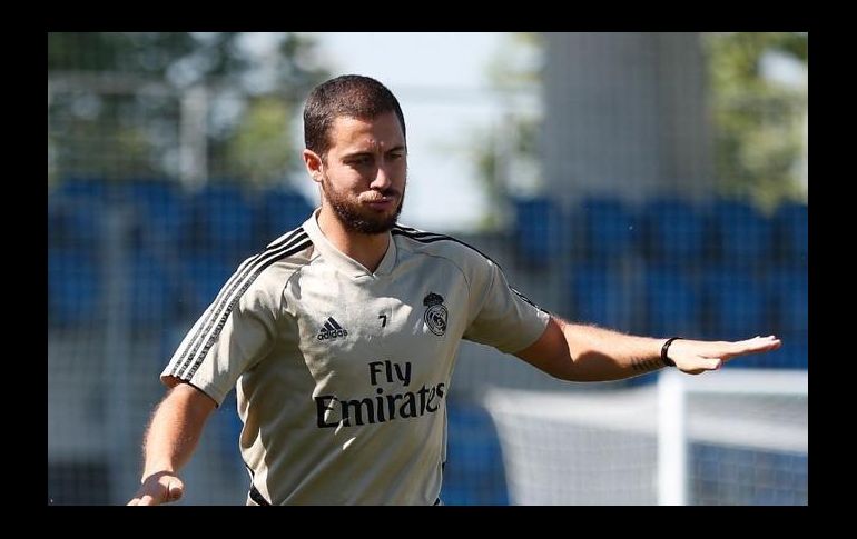 Mejorar su físico y la confianza perdida por no sentir el tobillo derecho al cien por cien es el objetivo de Zidane y el astro belga. TWITTER/@hazardeden10