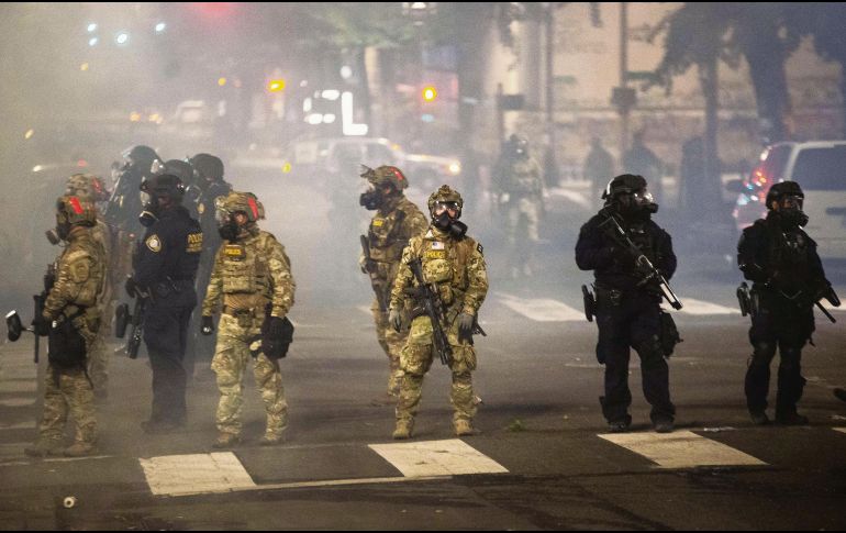 Los agentes federales fueron desplegados para “pacificar” las marchas. AFP