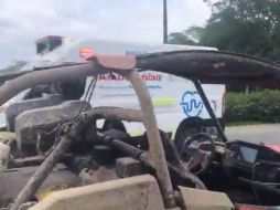 Autoridades aseguran varios vehículos todo terreno abandonados, propiedad de las víctimas.ESPECIAL