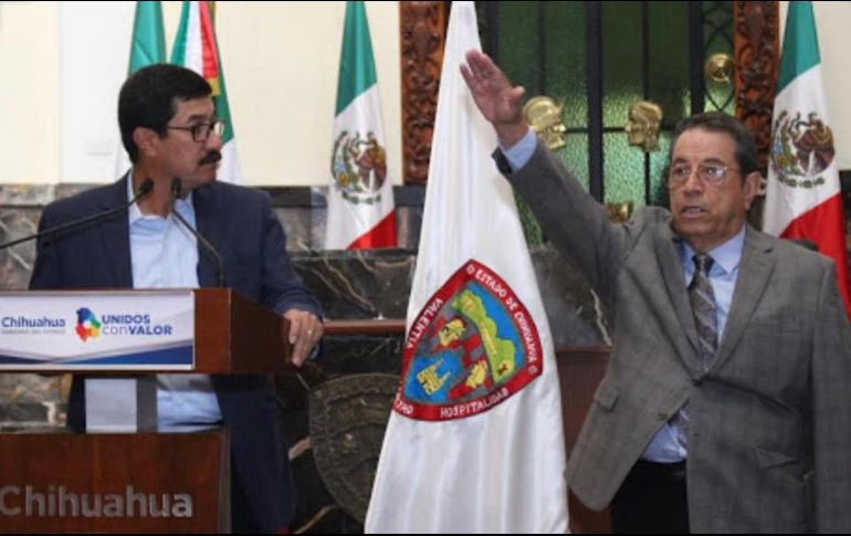 Grajeda (der) resultó positivo a coronavirus el pasado 2 de julio. Facebook / Javier Corral