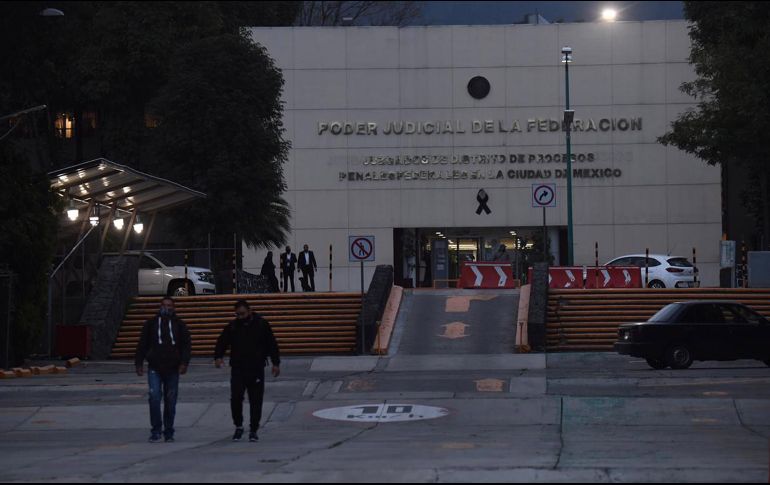 Aspectos de la zona de juzgados del Reclusorio Norte, donde se lleva a cabo la audiencia virtual contra Lozoya. SUN/A. Martínez