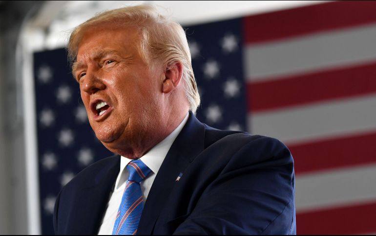 ''¿¿¿Retrasar la elección hasta que la gente pueda votar de manera adecuada y segura???'', se preguntó Trump en un tuit. AFP / N. Kamm