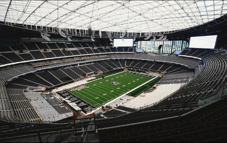 NOVEDAD. El proceso de construcción del estadio de los Raiders comenzó en 2017. RAIDERS / Aguirre