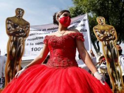 Tras la protesta el gremio fue escuchado a través de una comitiva que dialogó con la Secretaría de Desarrollo Económico. EFE/F Guasco