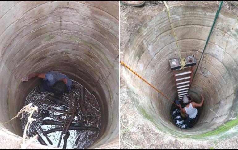 Desde el domingo, el campesino estuvo en el pozo y fue hasta este martes que algunas personas que pasaban por el lugar escucharon gritos de auxilio. ESPECIAL