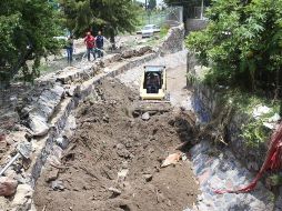 El proyecto contempla trabajar 40 metros del canal, justo en la curva que se pronuncia en el Andador Malecón, de la colonia El Garabato. ESPECIAL/Gobierno de Zapopan