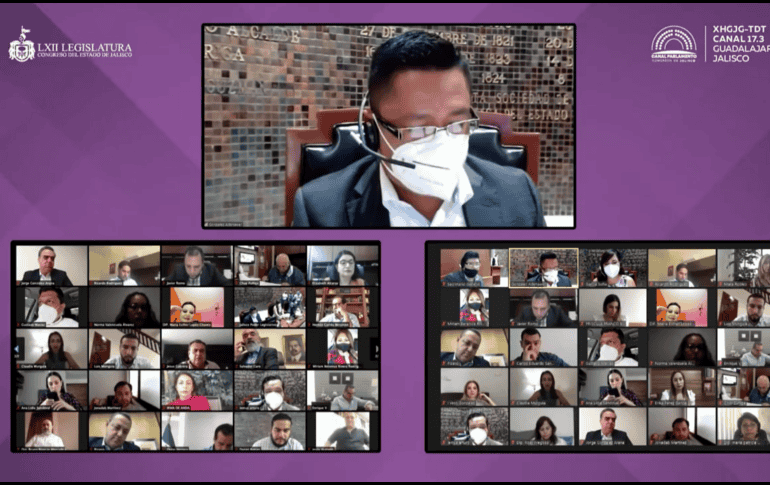 El decreto es aprobado con 37 votos de los diputados presentes en la sesión, que se llevó a cabo en línea. TWITTER/ @CongresoJalTV