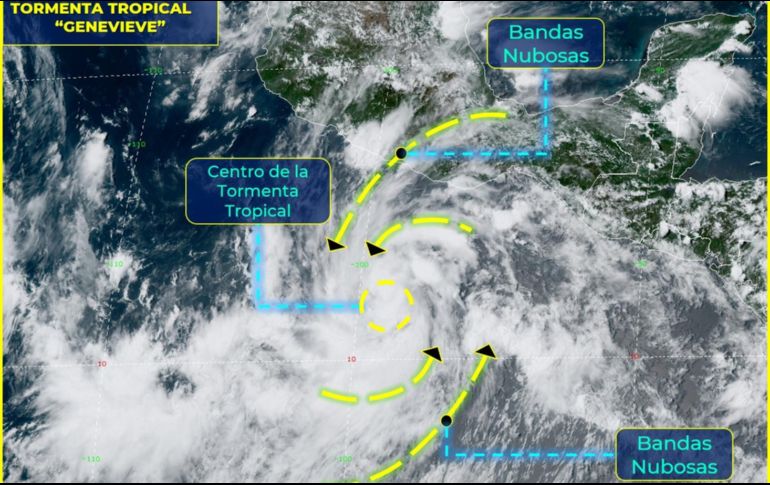 Genevieve originará lluvias 