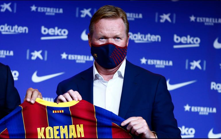 ''Si quiere quedarse, yo estaré contentísimo, pero aún le queda un año de contrato. Así que es jugador del Barça'', apuntó sobre el delantero el nuevo estratega de los catalanes. AP / J. Monfort