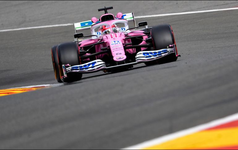 Sergio Pérez cubrió los siete mil 04 metros del circuito de Spa-Francorchamps en un minuto, 44 segundos y 493 milésimas. AP/J. Thys