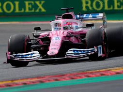 'Checo' Pérez pudo remontar hasta la zona de puntos, pero se tuvo que conformar con el décimo puesto en el GP en Spa, Bélgica. AFP/S. Lecocq