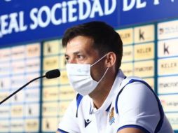El futbolista canario, procedente del Manchester City, había sido sometido en la mañana de este lunes a un test PCR en un centro hospitalario de la capital guipuzcoana que ha confirmado la enfermedad. TWITTER / @RealSociedad