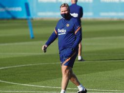 SOMBRÍO. El primer día de Ronald Koeman se desarrolló en medio de la incertidumbre por el caso Messi. EFE / M. Ruiz