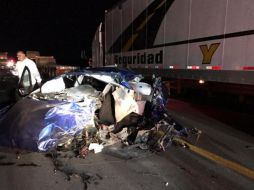 El accidente se registró sobre la autopista Aguascalientes-León. ESPECIAL /